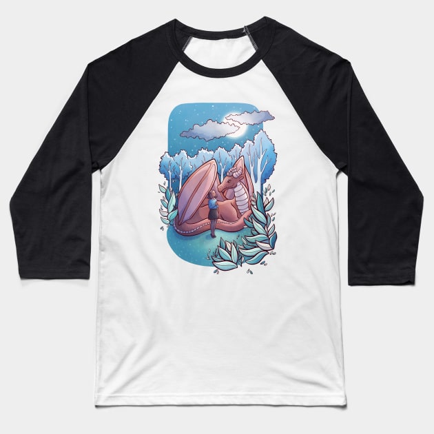 Dragon Whispers Baseball T-Shirt by Melissa Jan